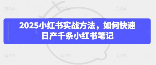 2025小红书实战方法，如何快速日产千条小红书笔记-AI创作学习-提示词应用-短视频玩法青花瓷AI学习网