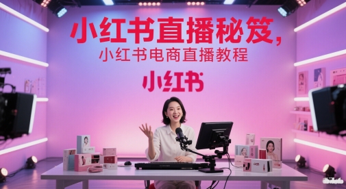 小红书电商：直播秘笈，从入门到进阶，打造爆单直播间，提升数据复盘能力-AI创作学习-提示词应用-短视频玩法青花瓷AI学习网