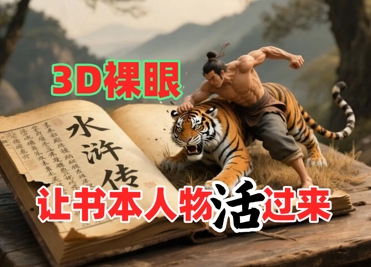 利用AI制作：书本人物裸眼3D视频，保姆级教程-AI创作学习-提示词应用-短视频玩法青花瓷AI学习网