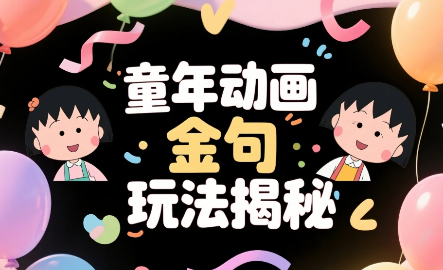 童年动画金句：月收过万+，每天2小时打造情怀号-AI创作学习-提示词应用-短视频玩法青花瓷AI学习网
