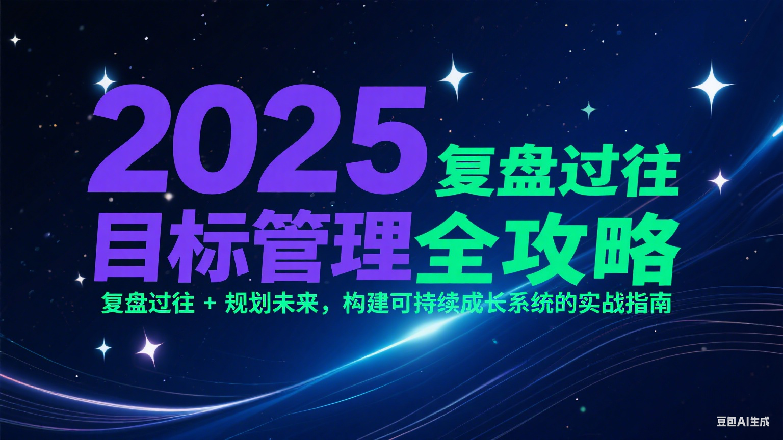 2025目标管理全攻略：复盘过往 + 规划未来，构建可持续成长系统-AI创作学习-提示词应用-短视频玩法青花瓷AI学习网