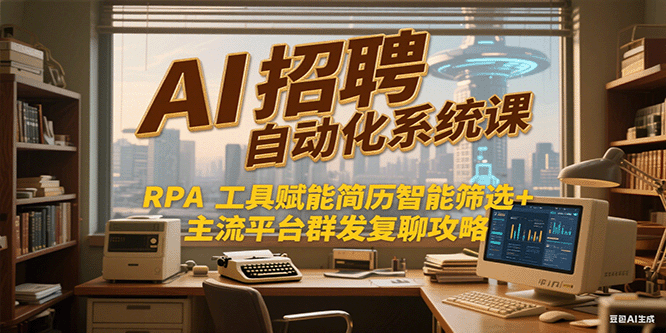 AI招聘自动化系统课，RPA工具赋能简历智能筛选+主流平台群发复聊全攻略-AI创作学习-提示词应用-短视频玩法青花瓷AI学习网