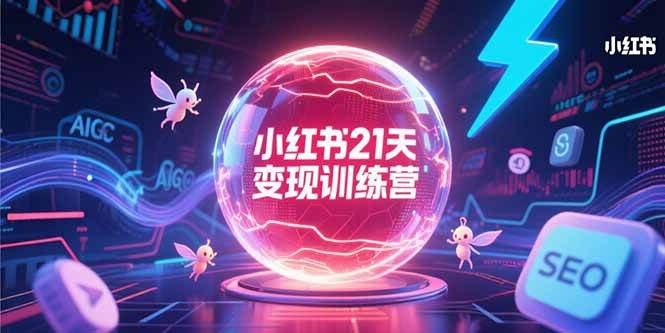 小红书21天变现训练营，AIGC工具高效应用，SEO优化核心技巧-AI创作学习-提示词应用-短视频玩法青花瓷AI学习网