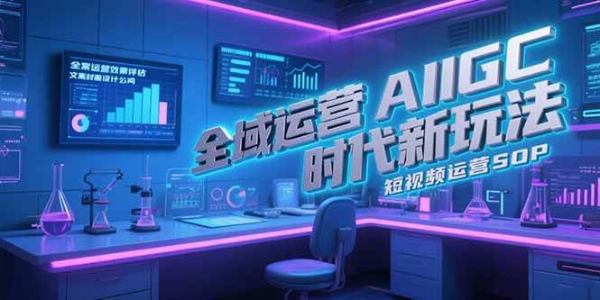 全域运营AIGC：操盘孵化IP打造，文案封面设计公式，短视频运营SOP-AI创作学习-提示词应用-短视频玩法青花瓷AI学习网
