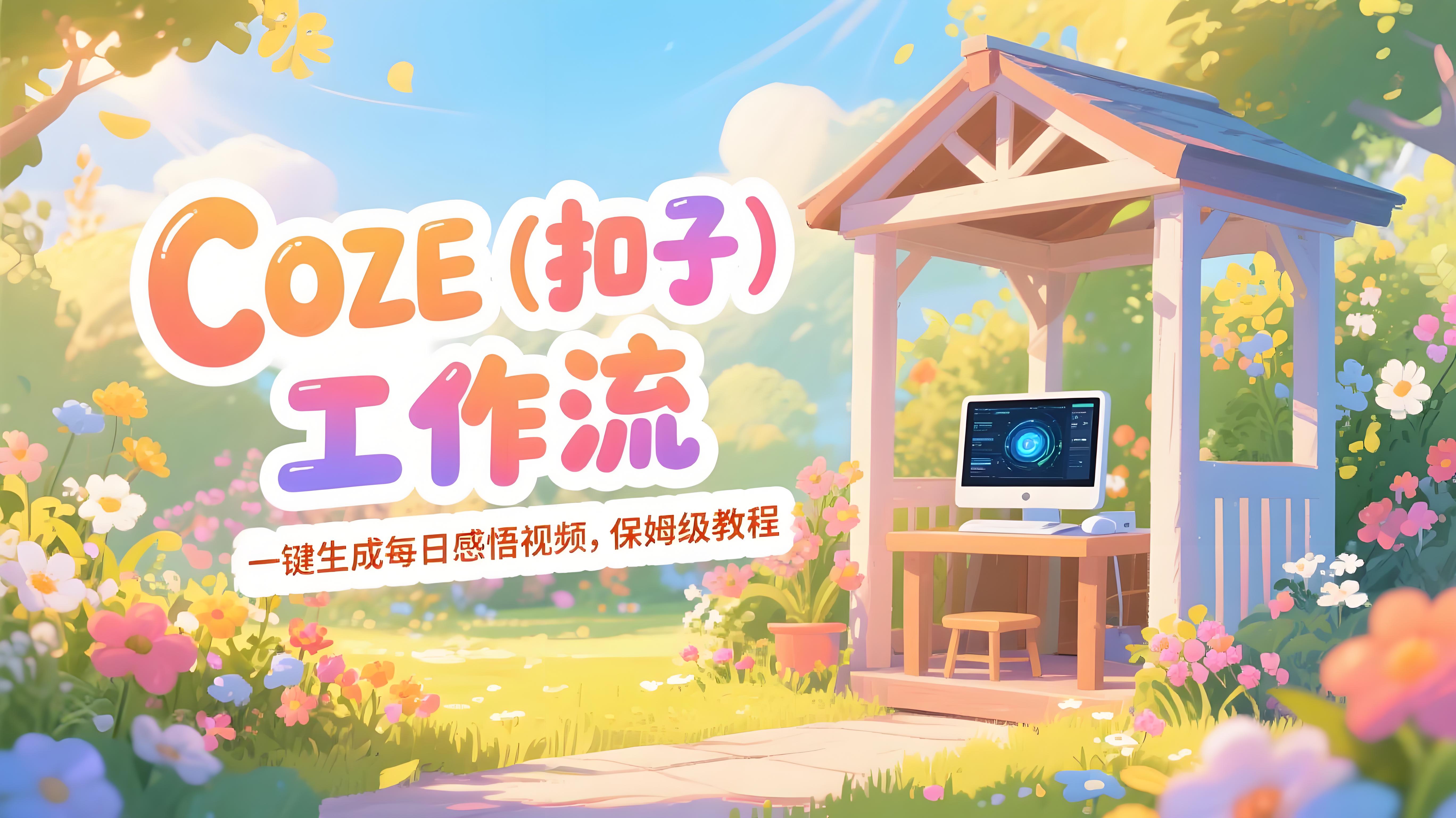 COZE(扣子)工作流：一键生成每日感悟短视频，保姆级教程+代码-AI创作学习-提示词应用-短视频玩法青花瓷AI学习网