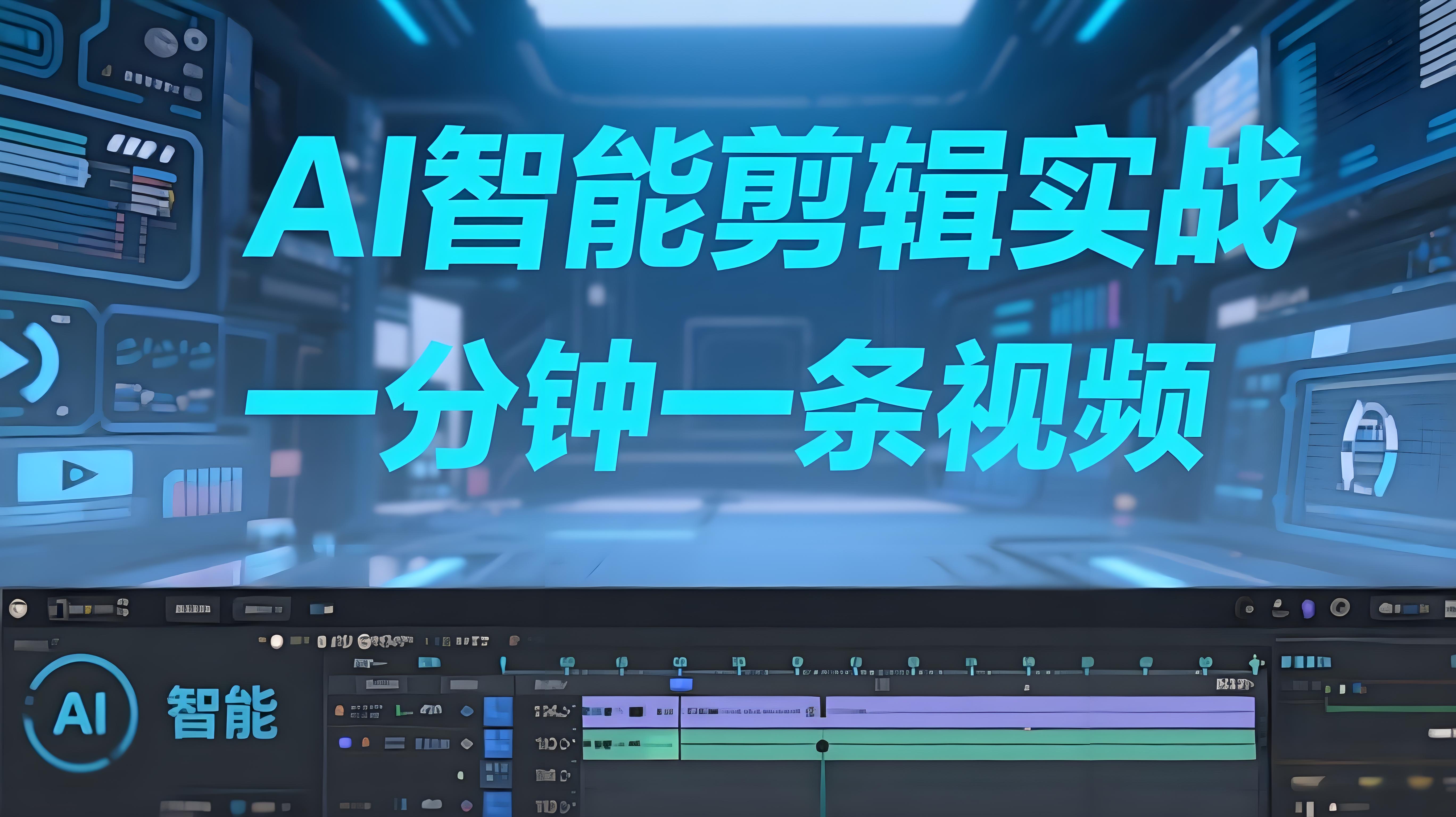 （评论可见）AI智能剪辑实战：自动剪辑1分钟一条作品-AI创作学习-提示词应用-短视频玩法青花瓷AI学习网