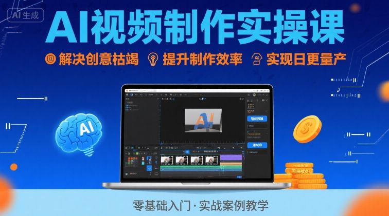 Ai视频制作实操课：30天掌握200+硬核技法，解决创意枯竭，实现日更量产-AI创作学习-提示词应用-短视频玩法青花瓷AI学习网
