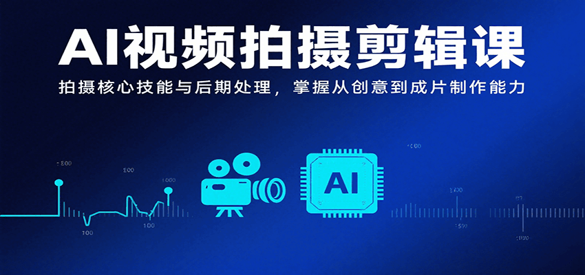 （评论可见）AI视频拍摄剪辑课：拍摄核心技能与后期处理，掌握从创意到成片制作能力-AI创作学习-提示词应用-短视频玩法青花瓷AI学习网