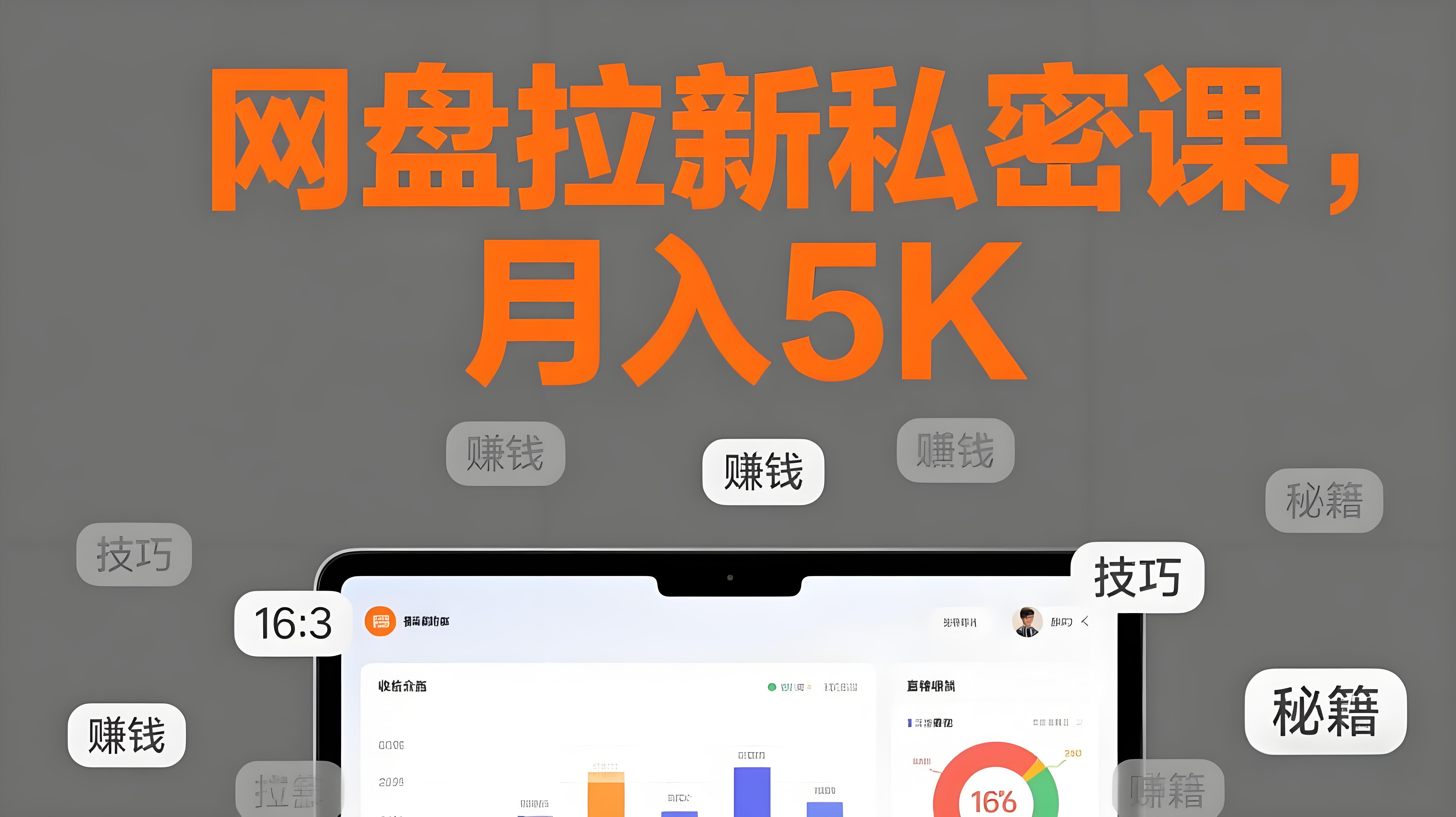 《网盘拉新私密课》第三期躺挣玩法，【网盘+即梦+小说+短剧】拉新，月入5k-AI创作学习-提示词应用-短视频玩法青花瓷AI学习网