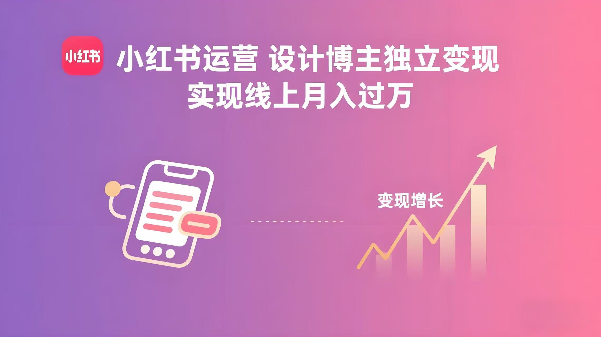 小红书运营：设计博主独立变现，实现线上月入过W，零基础也能玩转小红书-AI创作学习-提示词应用-短视频玩法青花瓷AI学习网